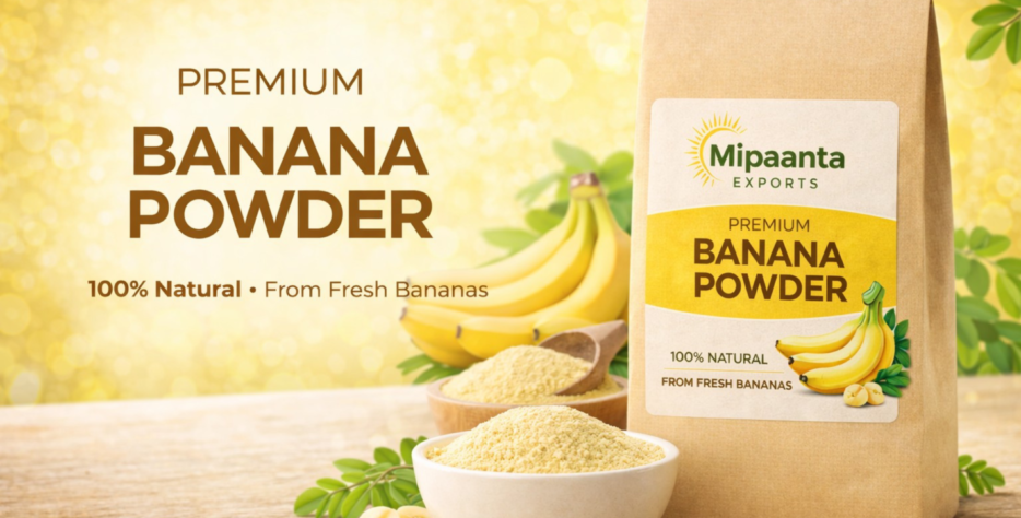 Our banana powder is made from carefully selected ripe bananas, naturally processed to preserve taste, nutrition, and freshness—offering a healthy, versatile, and natural alternative for everyday food and beverage needs.